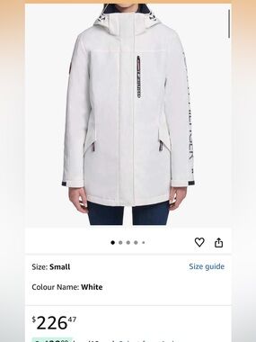 Tommy Hilfiger all weather 3 in 1 system white jacket